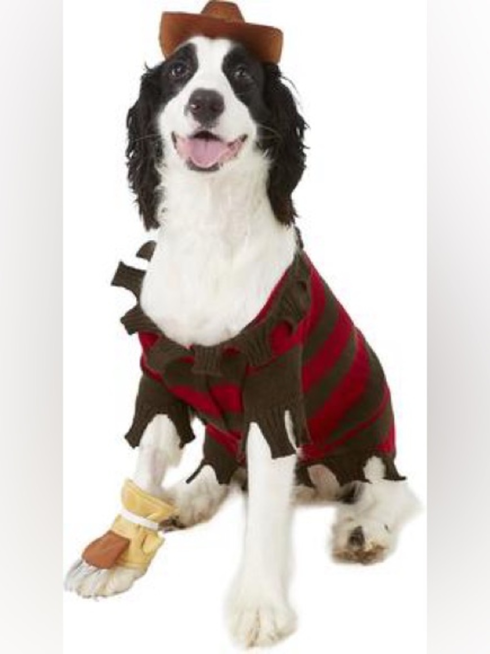 Rubies Pet Freddy Kreuger Costume. Size XL. Fits dogs 30-45 lbs